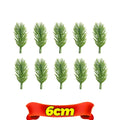 Christmas Artificial Pine Needle Fake Green Plants Xmas Tree Decoration Wreath Bouquet Pine Needle Ornaments Festive Party Decor Quake 6cm 30PCS