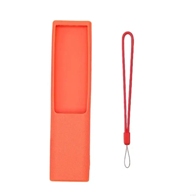 Remote Cover Silicone Sleeve with Pebbled Grip Texture, Lanyard and Button Window for BN591388K Household Use K1KF Quake red CN