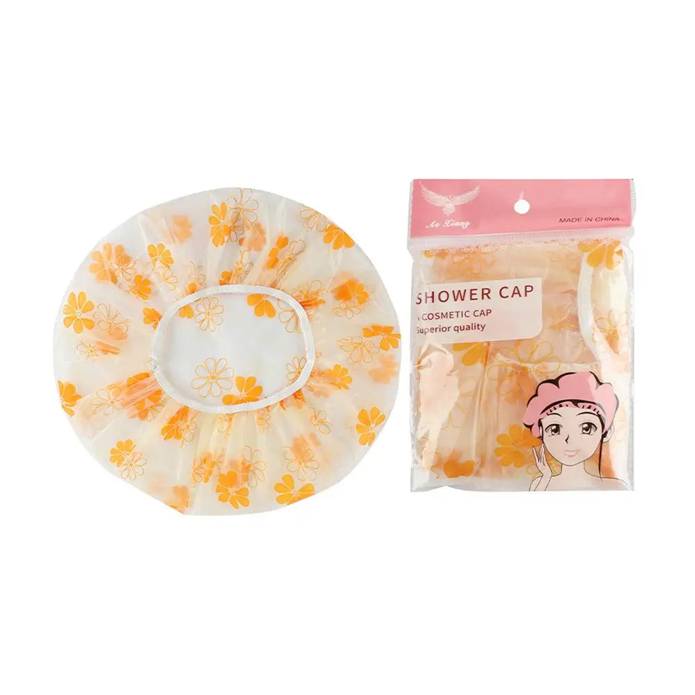 Shower Cap For Women, Elastic And Reusable Hair Bath Caps, Waterproof Bathing Hat Stocking Stuffers For Women Ladies Spa Salon Quake D CN