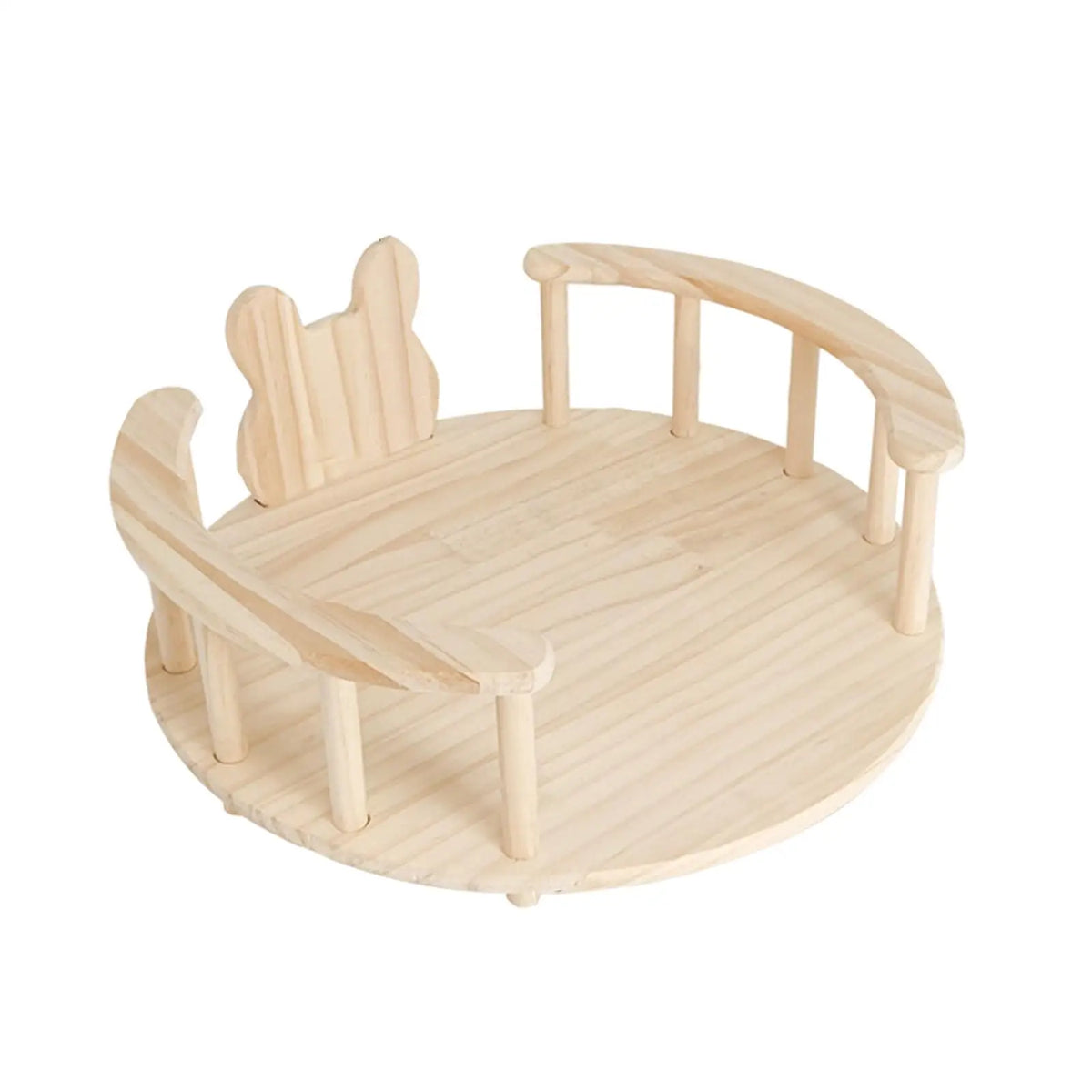 Wooden Bed, Easy to Assemble, Stable Indoor Playhouse, Small Animals Sleeping Habitat for s Guinea Pigs Quake round