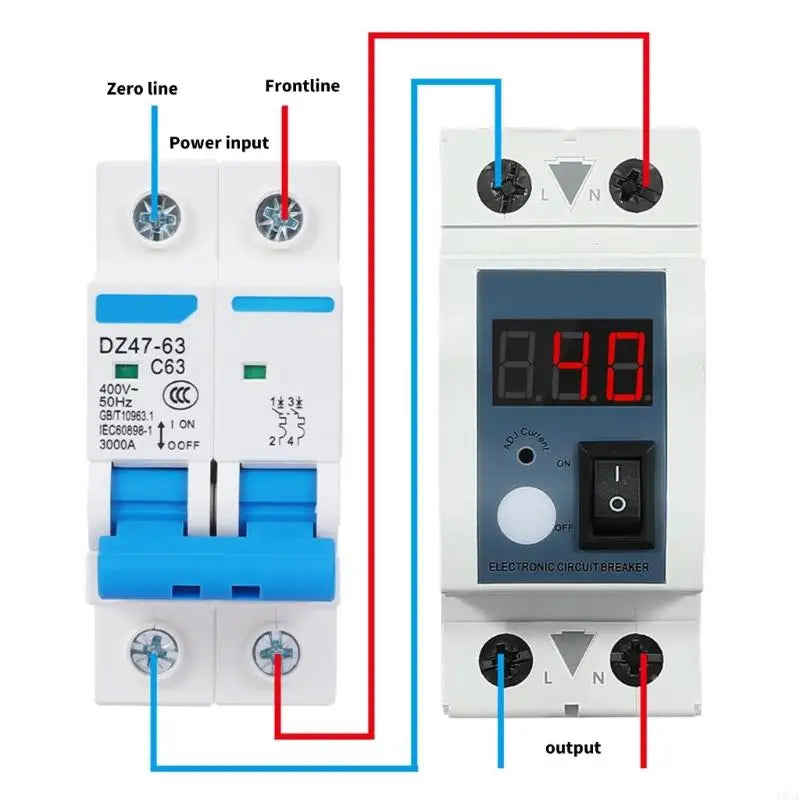 Adjustable Current Limiter 40A with LED Display & High Precisions Control Current Limiting Switches for Circuit Protections Quake