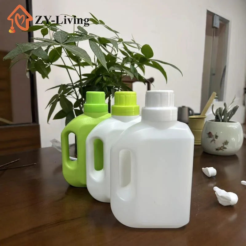 500ml PE Plastic Empty Bottle With Handle Screw Cap Liquid Fertilizer Laundry Detergent Refillable Jar Quake
