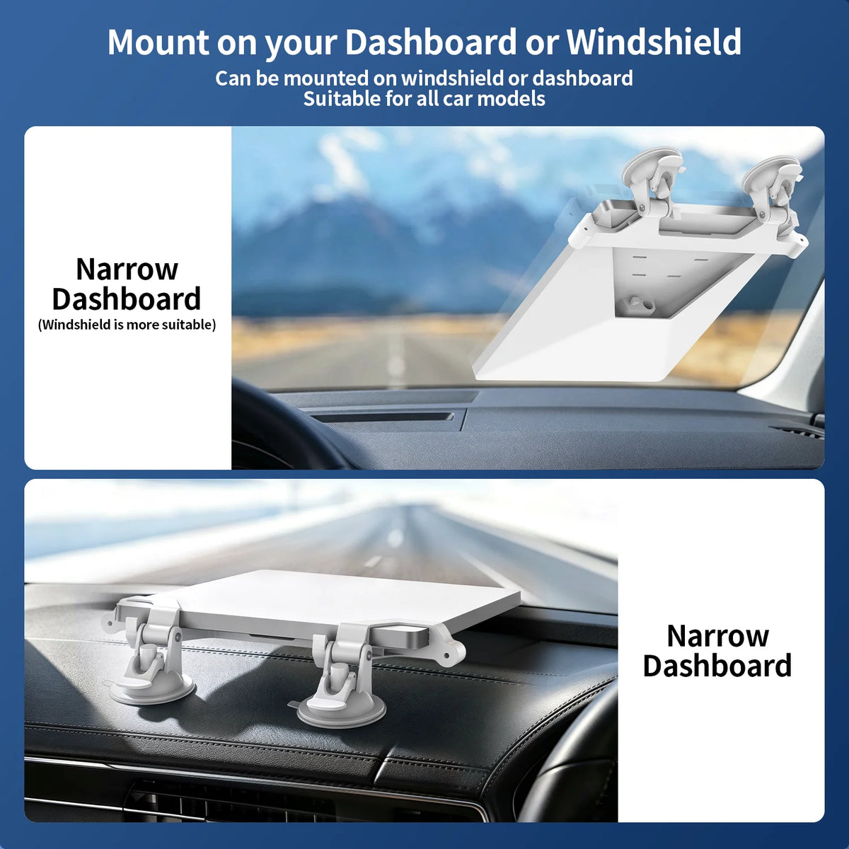 Portable Suction Cup Mount for Starlink Mini Travel Car Window & Sunroof Suction Cup Stand Kit for RV Truck Boats Glass Mounting Quake