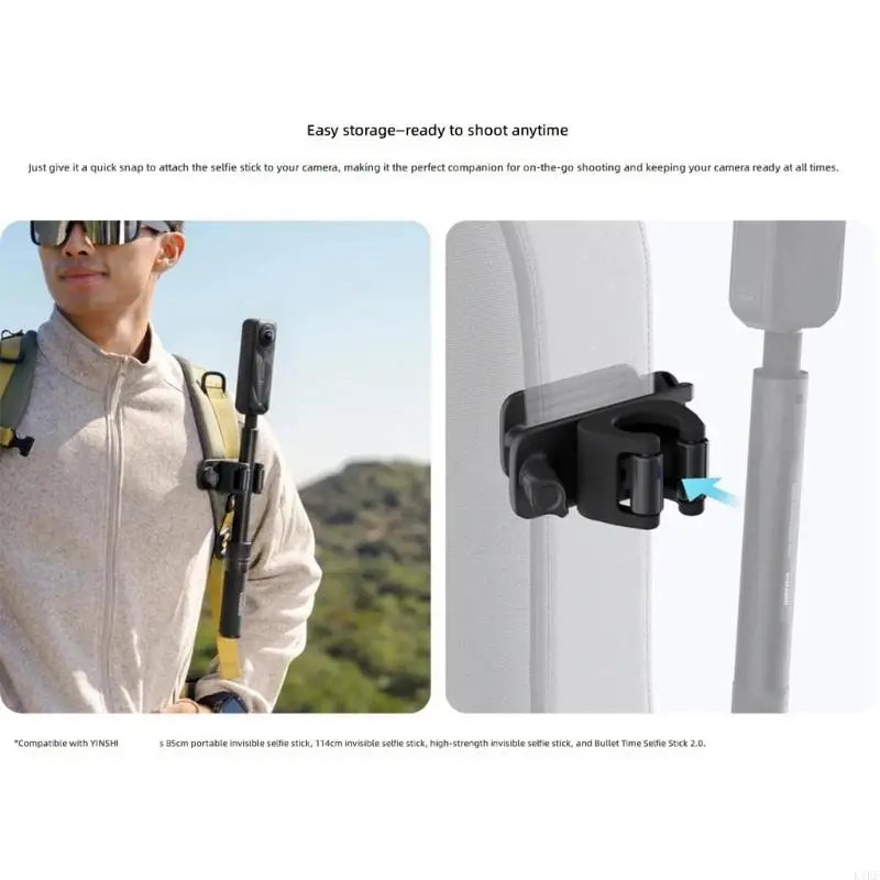 Stainless Steel Silicone Camera Mount Cameras Backpacks Straps Attachment K1KF Quake