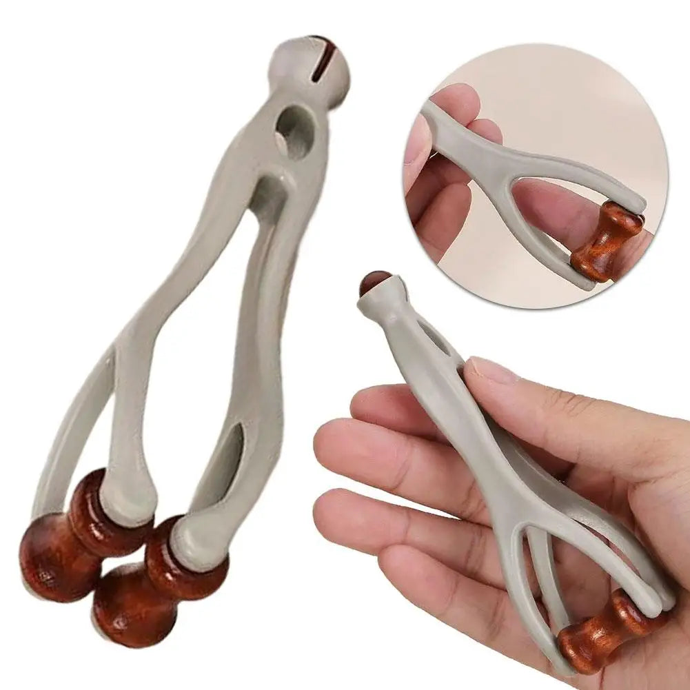 1/2/3/5PCS Solid Wood Finger Massager Roller, Featuring 360° Roller Clip‑on Design for Hand Meridian Relief Quake