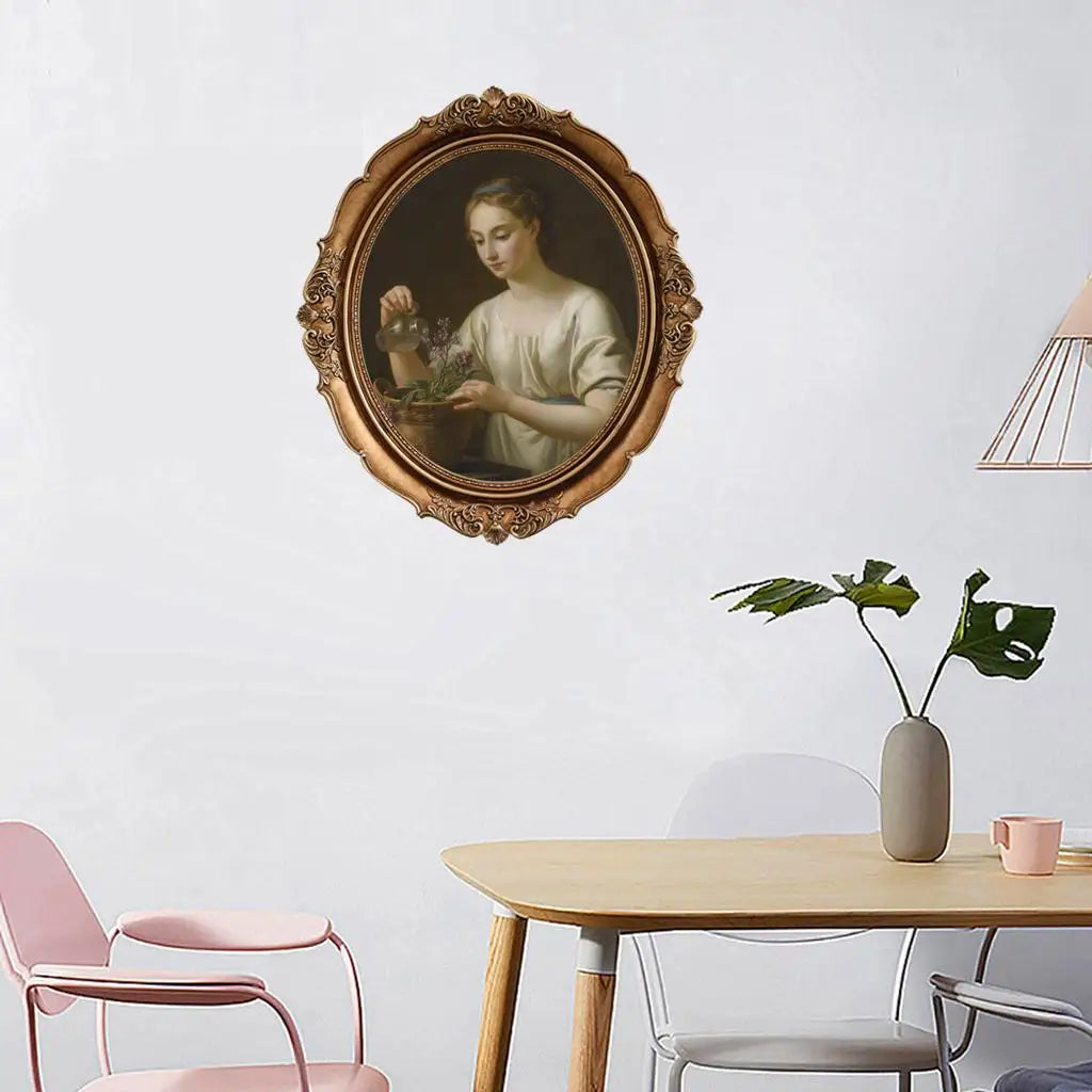 Vintage Style Picture Oval Wall Mounting Photo for Home Living Room Decor Ornaments Quake Default Title