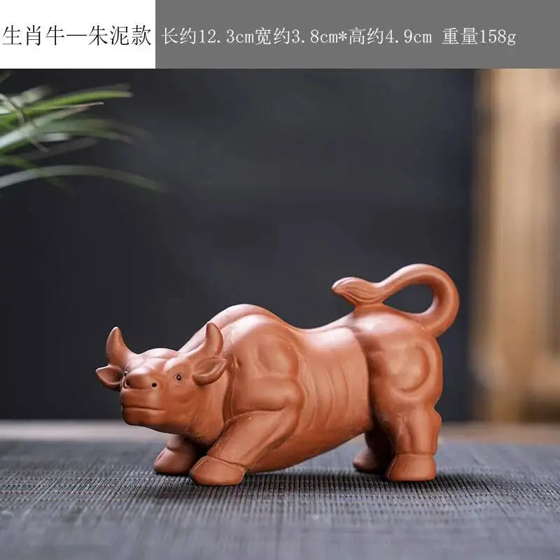Zisha Twelve Zodiac Ceramic Tea Pet Ornaments | Cute Figurines
