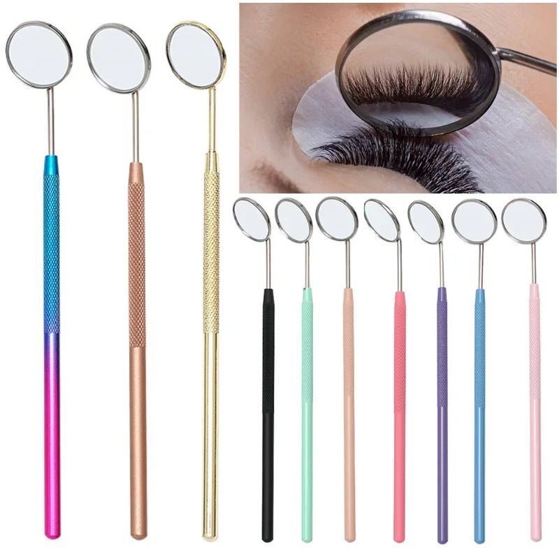 New Stainless Steel Mouth Mirror Teeth Cleaning Oral Check Dental Mirror Filling Makeup Eyelashe Extension Inspection Mirror Quake