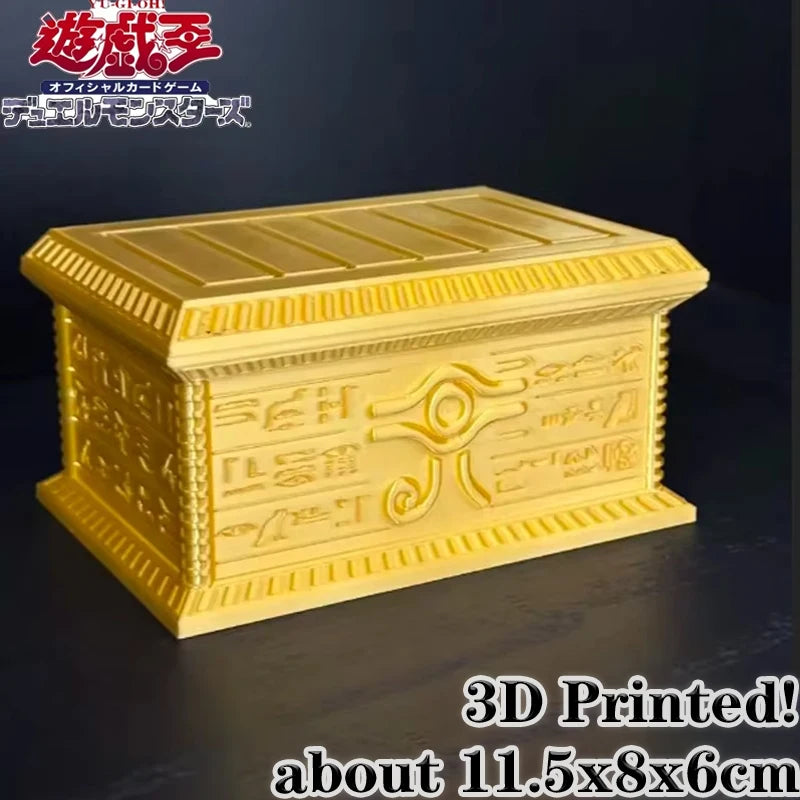 Hot 2026 New Yu-Gi-Oh Gold Sarcophagus 3D Printed Card Holder Box with Magnetic Closure Desktop Display Storage Anime Gift Toys Quake