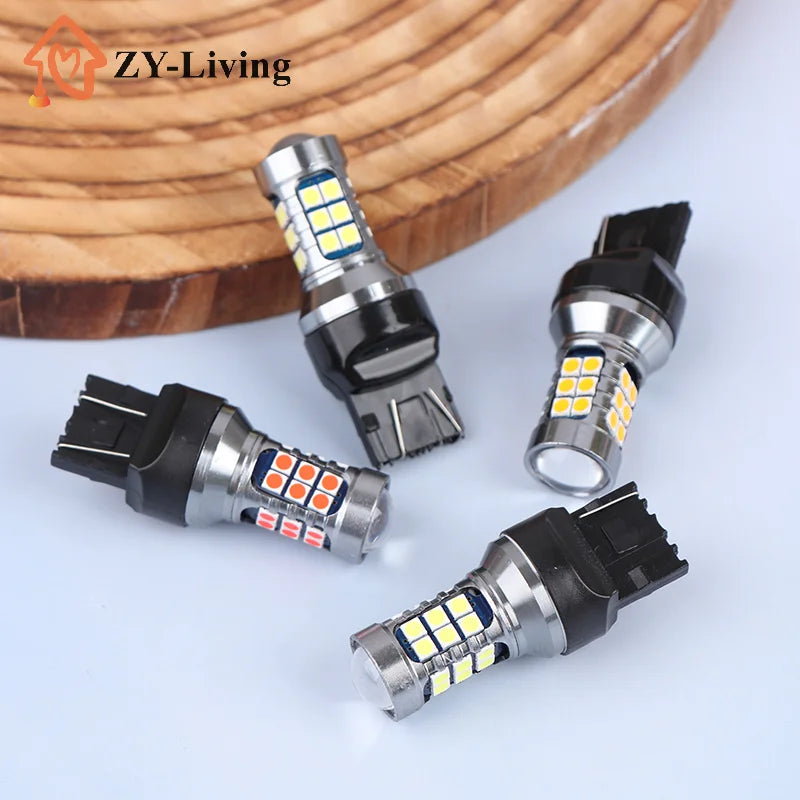 1Pc T20 LED 7440 7443 Led WY21W W21W Led Bulbs Car LED Bulbs Signal Lamp T20 27SMD 3030 Backup Brake Reverse Parking Lamp Quake