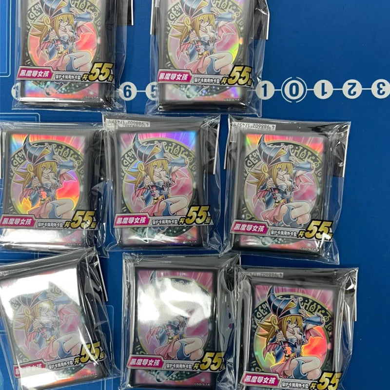 Hot Yu-Gi-Oh! Dark Magician Girl Card Sleeves 55PCS Set 63x90mm Premium Quality Protective Covers Official Anime Collection Gift Quake