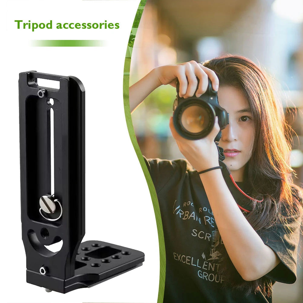 Universal Camera L Bracket Quick Release L Plate 1/4 Inch Screw Vertical L Plate for Arca Mount for Canon Nikon Sony Fuji Quake