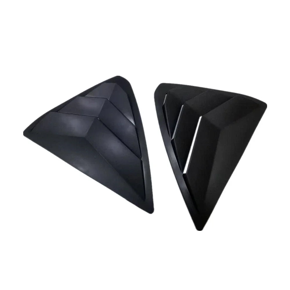 For Mazda CX-5 CX5 2017-2023 Car Rear Louver Window Side Shutter Cover Trim Sticker Vent Scoop ABS Carbon Fiber Accessories Auto Quake Matte Black