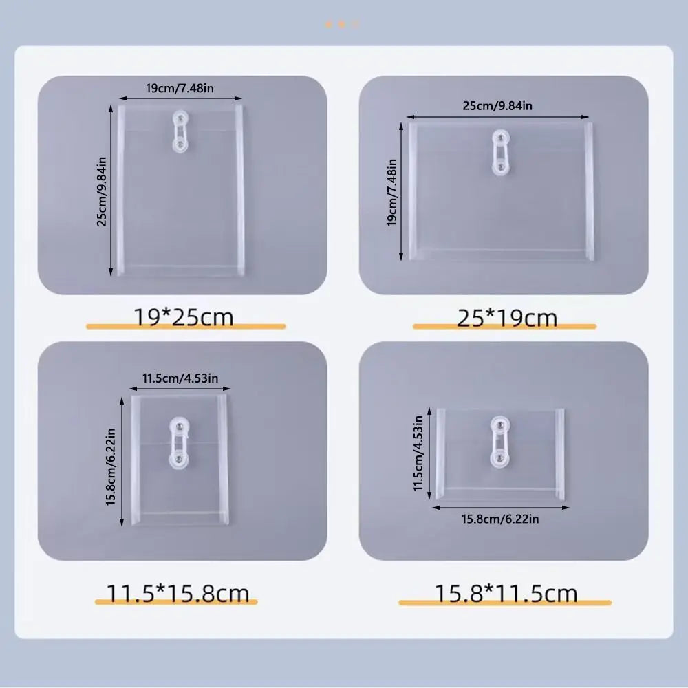 Thickened A5/A6 File Folder Transparent Waterproof File Bag Plastic Filling Organizer Gift Quake
