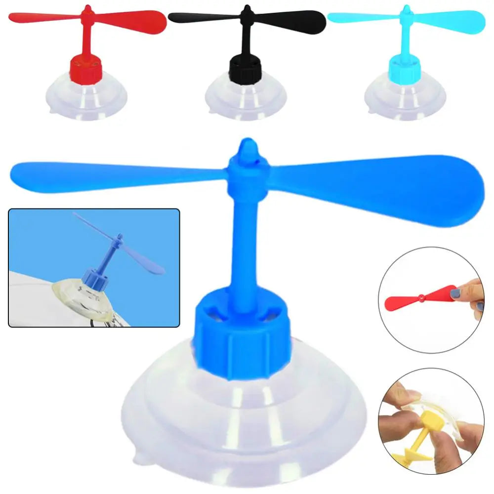 Creative Motorcycle Helmet Suction Cup Propeller Rotatable Windmill Decor Safety Helmet Headwear Accessories Quake