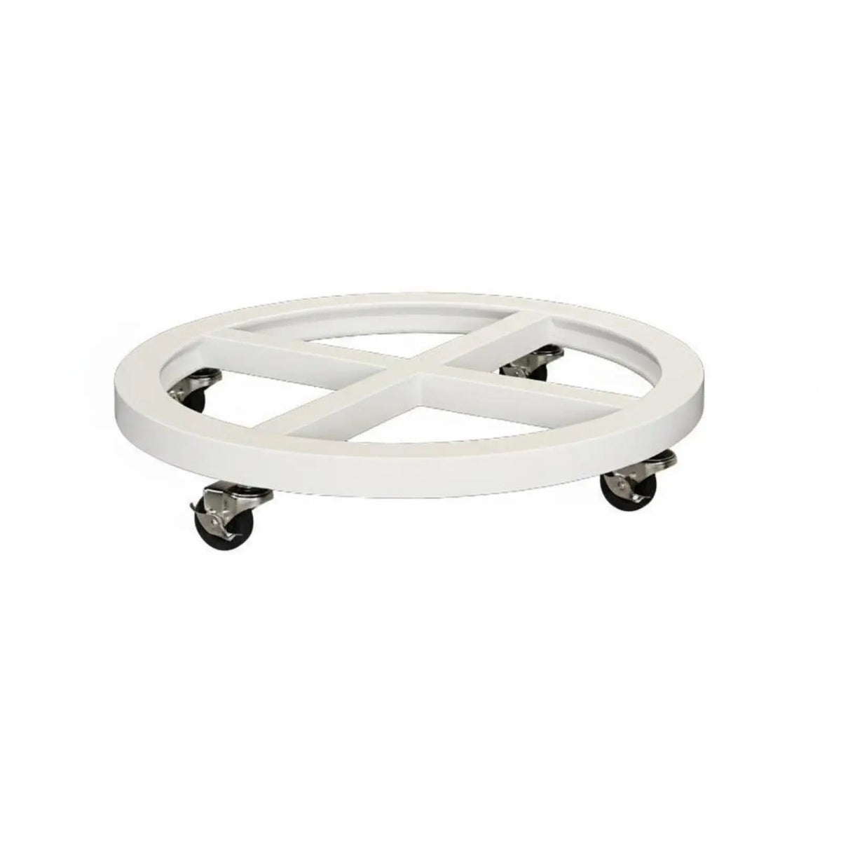 Round Plant Dolly with Wheels Indoor Outdoor Wheeled Flower Pot Tray Even Quake