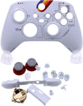 Front Faceplate W/Full Button Bumper Thumbstick D-Pad Housing Shell Kit Replacement for Xbox Series Controller Quake WHITE