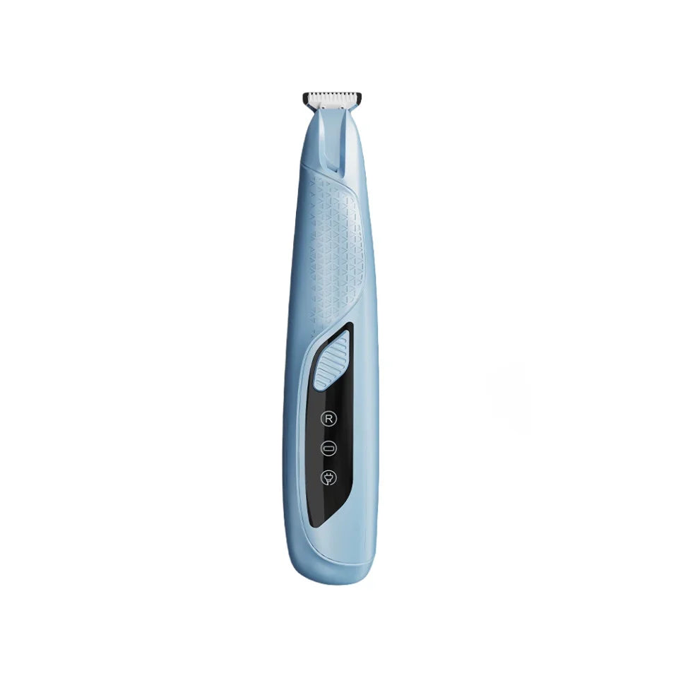Multi Color Rechargeable Pet Clipper - LED Light Portable Electric Trimmer, Safe for Cats and Dogs’ Paw Foot Ear Eye Grooming Quake XS B13623B blue