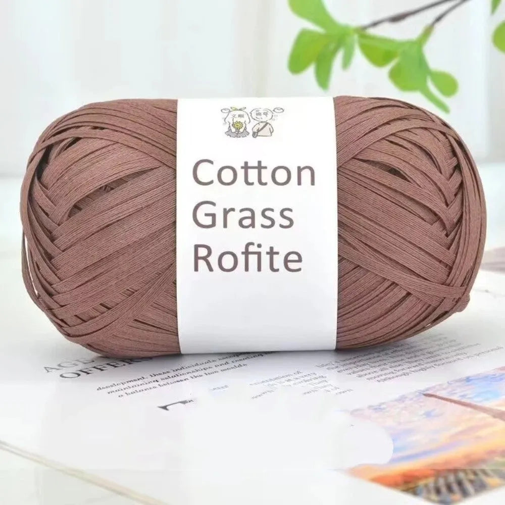 New Multicolour Rafia Yarn DIY Hand-Knitted Crocheting Paper Threads Gift Wrapping Rope Knitting Quake Coffee