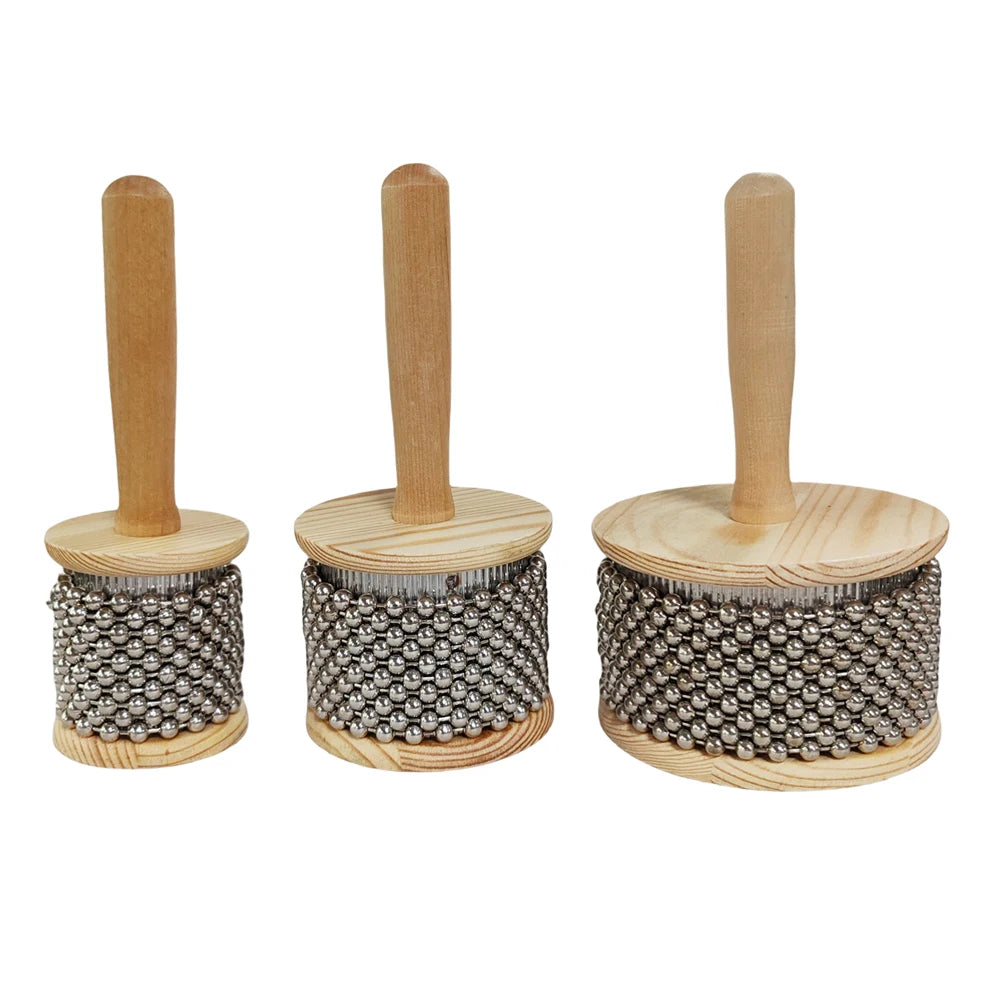 Cabasa Instrument Cabasa Hand Shaker Wooden Cabasa Instrument Musical Toy for Music Education With 3 Sizes Quake