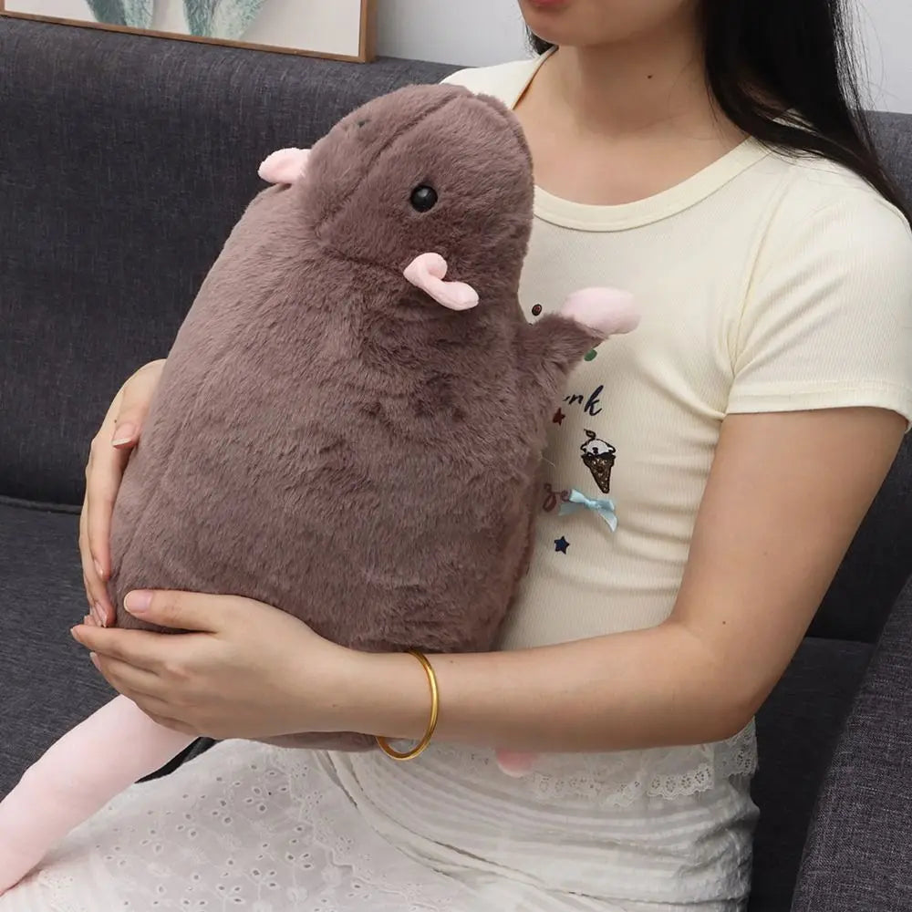 Cute 30/45/90cm Mouse Doll Plush Oversized Flower Branch Rat Doll Soft Cartoon Animal Figure Kids Gift Birthday Quake