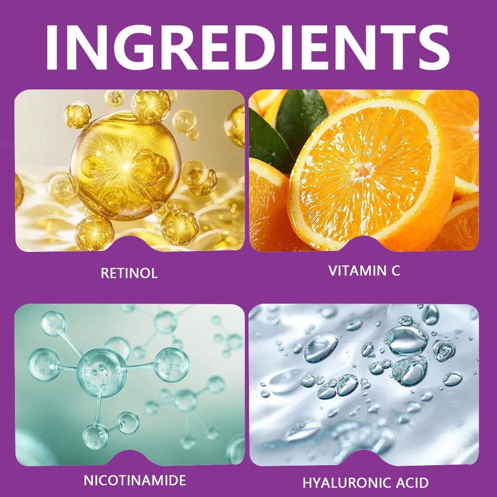 Vitamin C Wrinkle Remover Face Serum Lifting Firming Fade Fine Lines Anti-aging Essence Whitening Brighten Nourish Skin Care Quake