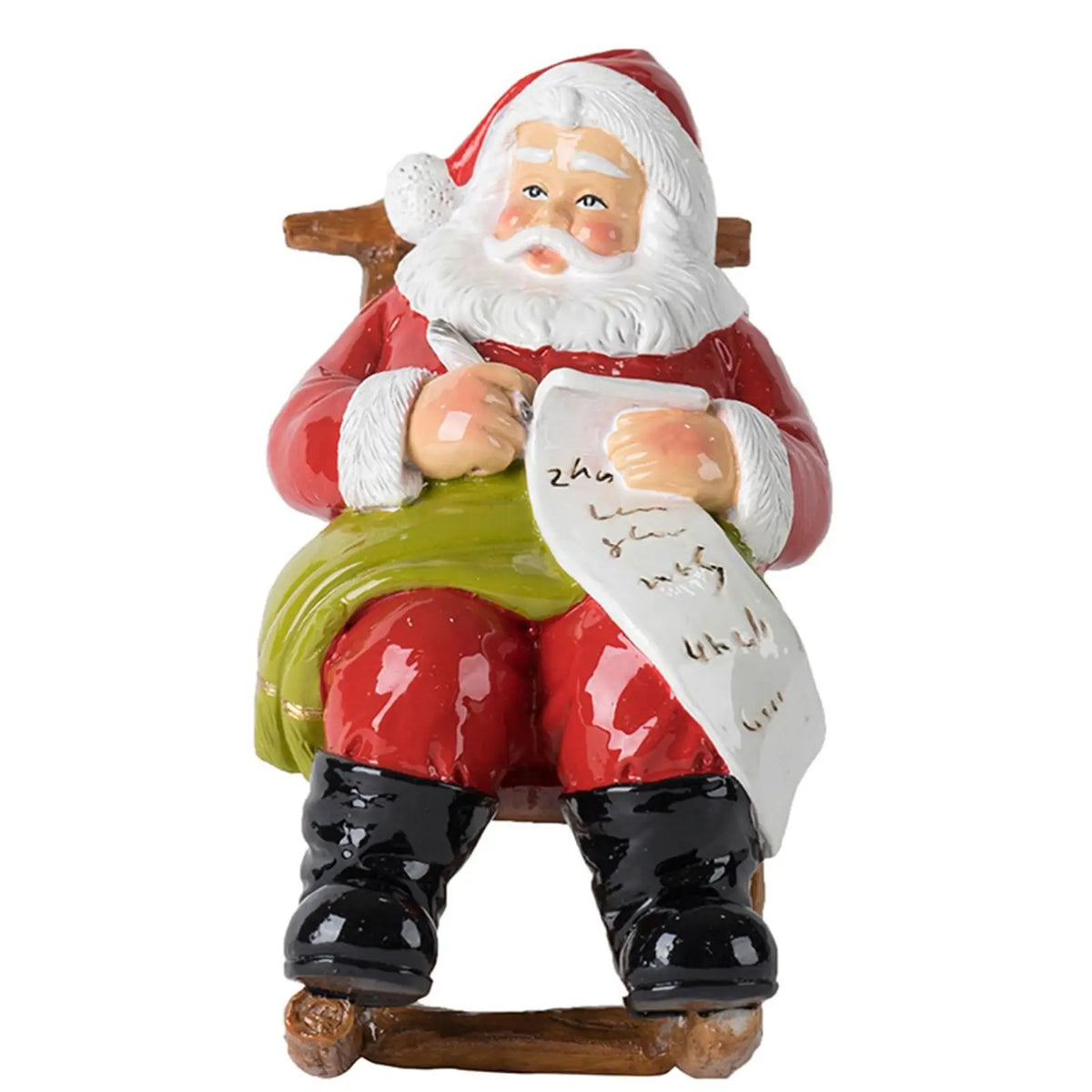 Santa Claus Figurine Crafts Xmas Gift Party Favor Table Decor Resin Statue for Tabletop Table Bedroom Bookshelf Living Room Quake Default Title