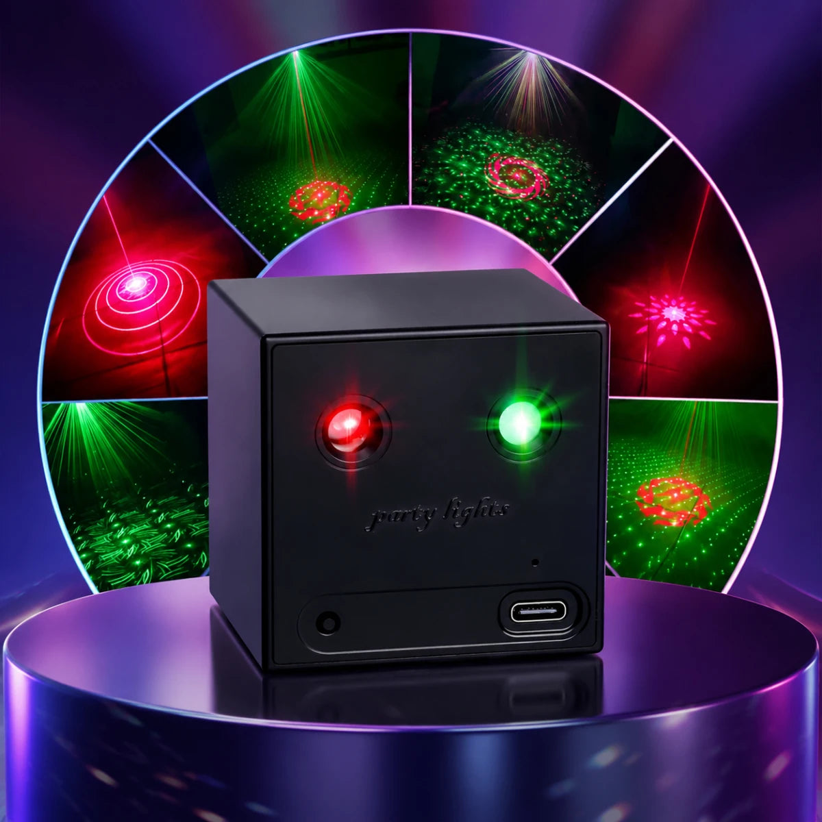 Mini LED Stage Light for Car Outdoor Camping Party Rechargeable Colorful Toy Lamp Home Holiday Deco Lights Disco Light for DJ Quake