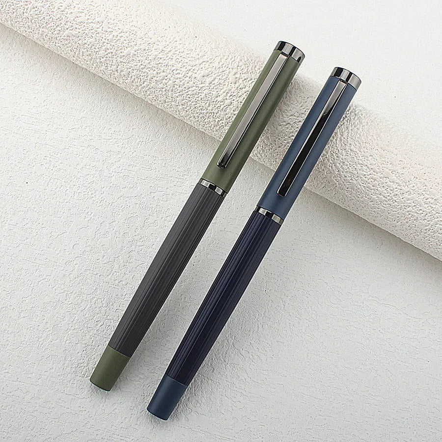 Business 6052 Metal Fountain Pen Matte Barrel Iridium EF 0.38mm Ink Pen Office Business Writing Gift Ink Pen Quake 6052-8 EF 0.38MM