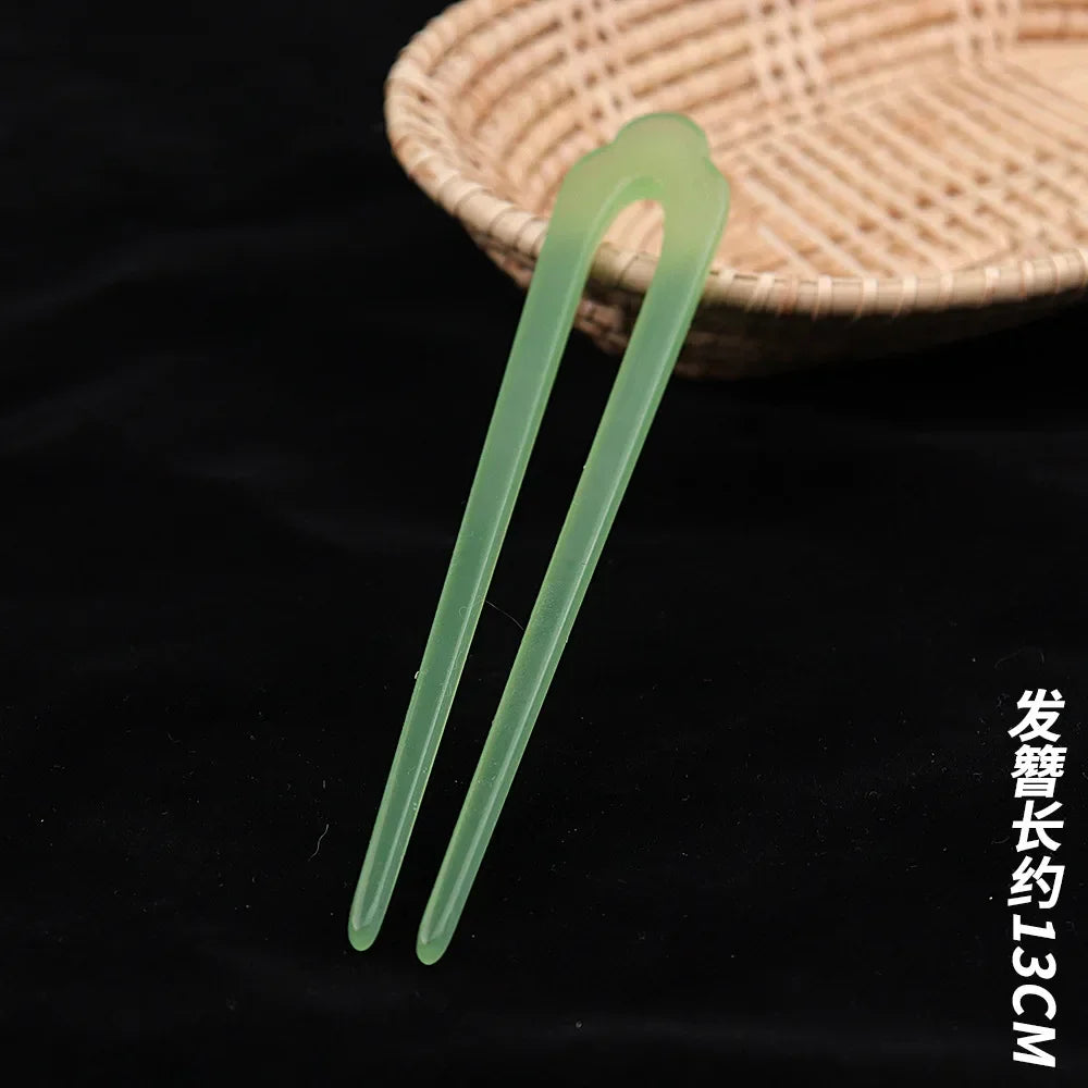 Simple Transparent Hairpin Chopstick Vintage Elegant Hair Stick Ancient Style Ornament Pan Hair Headdress Hair Style Accessories Quake 1