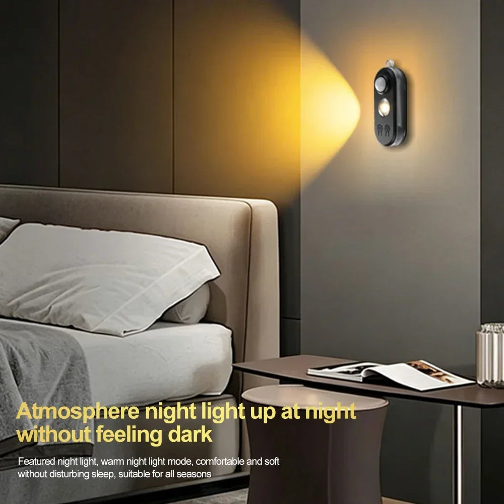 Mosquito Repellent Lamp Auto on Off Rechargeable Sensor Night Light Smart Bedside Lamp Bedroom Hallway Baby Night Feeding Use Quake