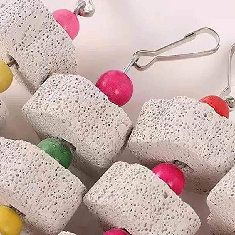 Parrot Molar String, Volcanic Rock Molar Stone, Hamster, Chinchillas, Birds Mineral Supplement, Pet Products Quake