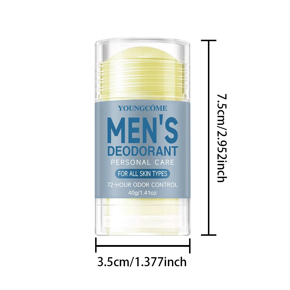 YOUNGCOME Men Deodorant StickRemove Armpit Odor Underarm Refresh Sticks Refresh Anti Sweating Keep Drying Lasting Fragrance Quake 1pcs