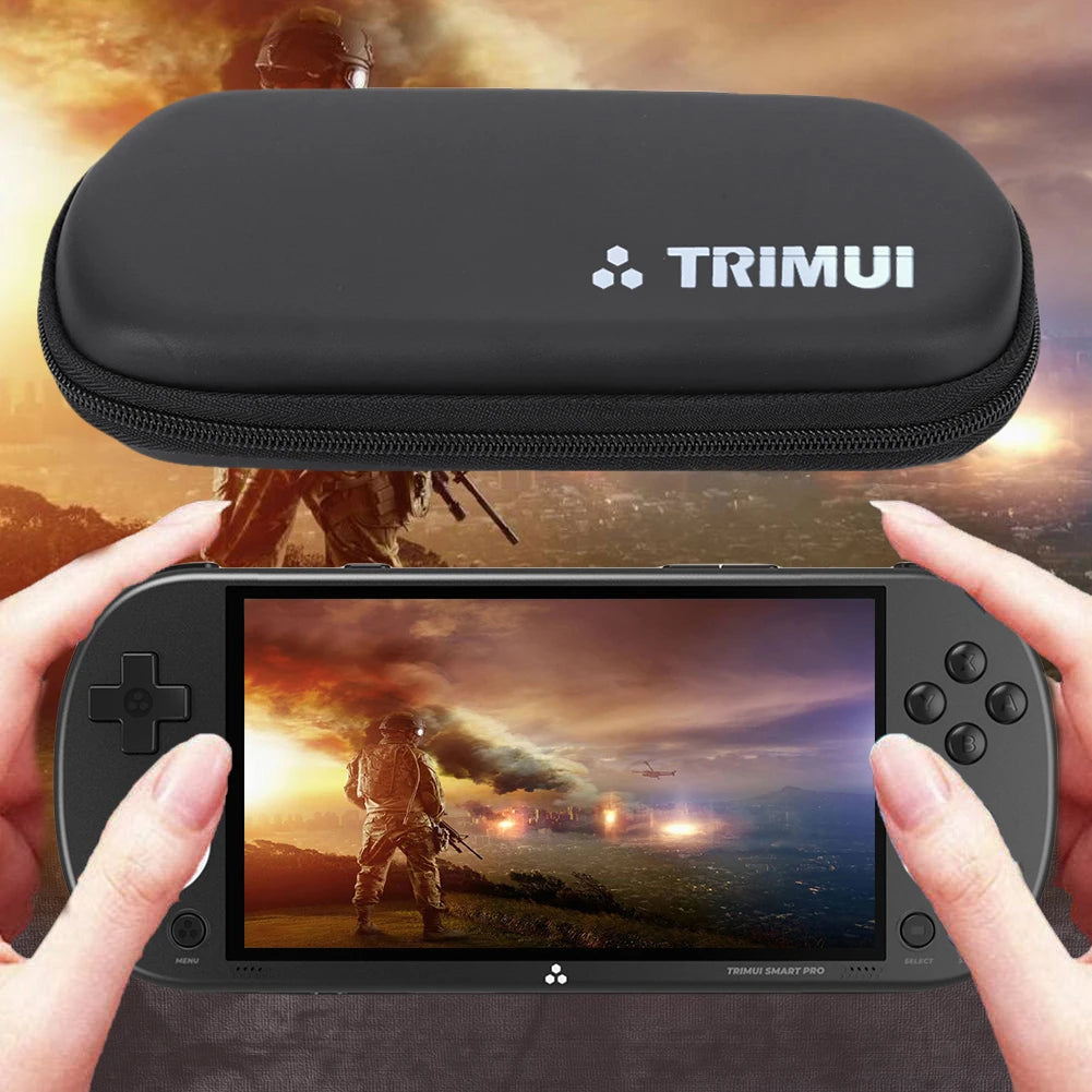 EVA Hard Carrying Case Waterproof Hardshell Case Anti-scratch Protective Hard Case with Carabiner for Trimui Smart Pro Quake
