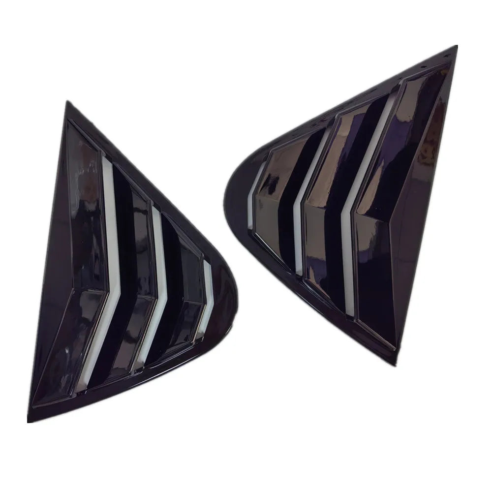 For Seat Ibiza 2008 2009 2010 2011 2012 Car Rear Louver Window Side Shutter Cover Trim Sticker Vent Scoop ABS Carbon Fiber ABS Quake
