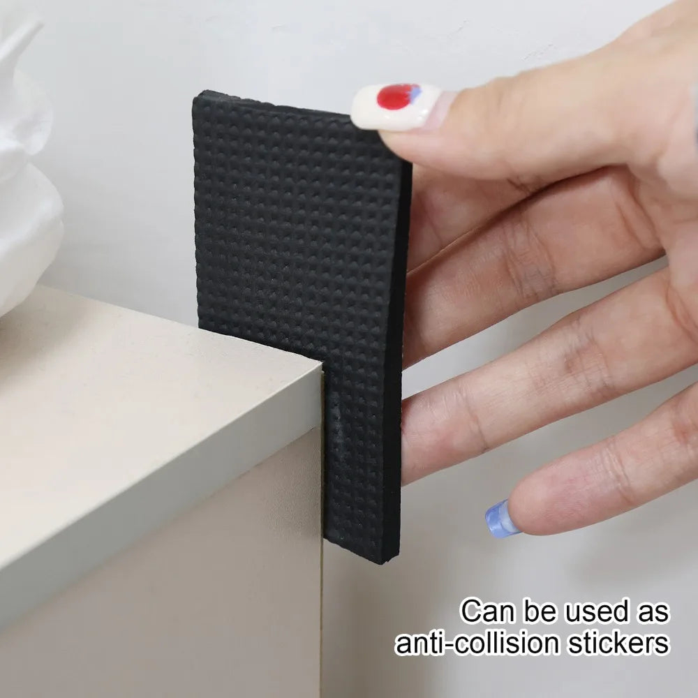 4/2M Anti-slip Furniture Pads DIY Wear-resistant Black Mute Mats Bumper Damper Self Adhesive Table Chair Foot Protection Pad Quake