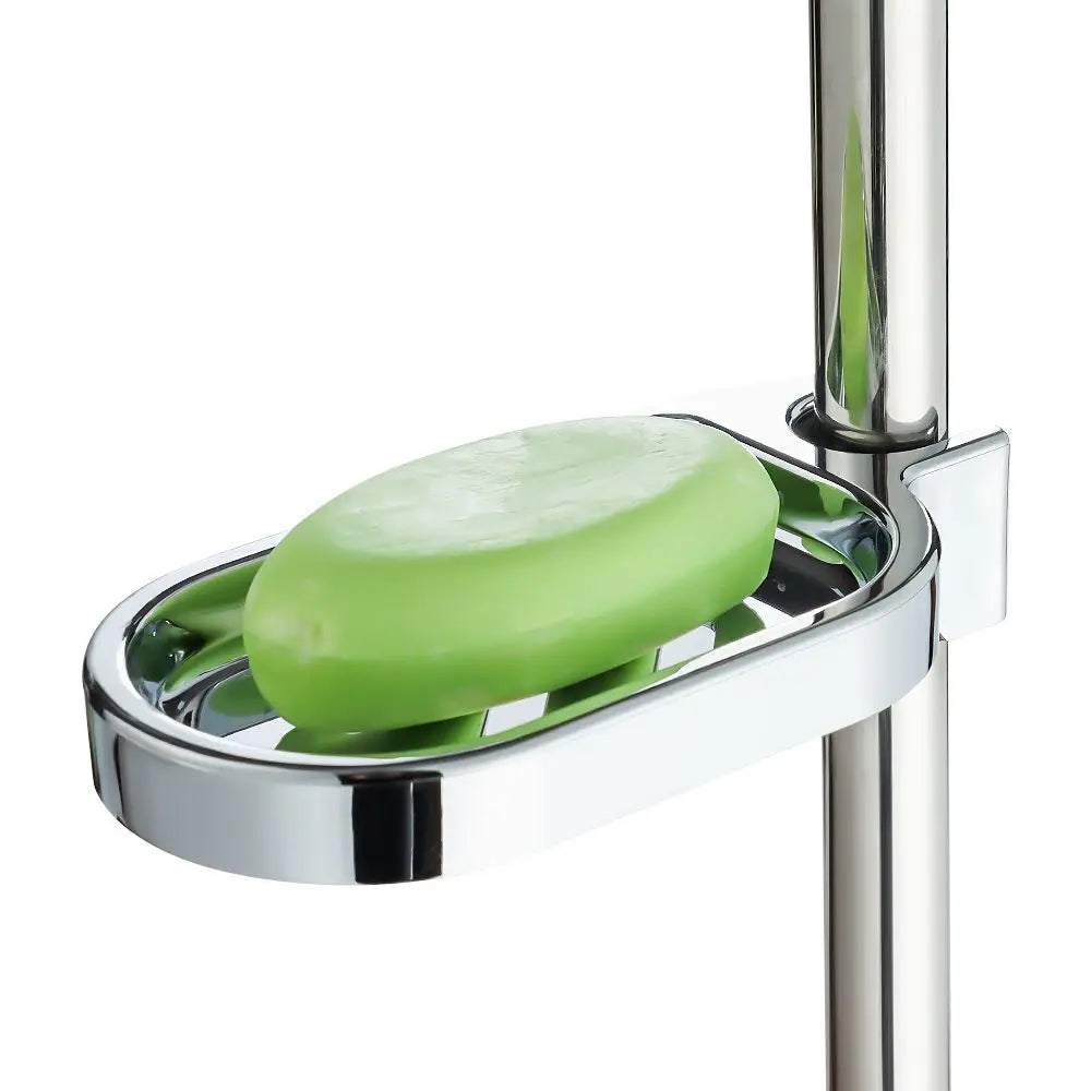 Bathroom Silver Bath Shower Plates Soap Holder Soap Dishes Adjustable Rail Slide Quake