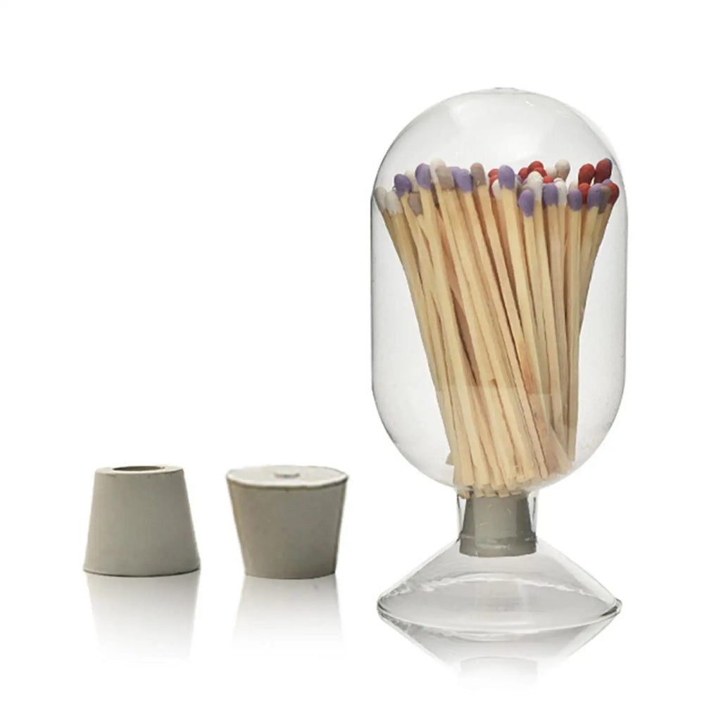 Matches Storage Bottle Accessories Multipurpose Decor Glass Storage Bottle Storage Jar for Home Bedroom Beside Bed Quake