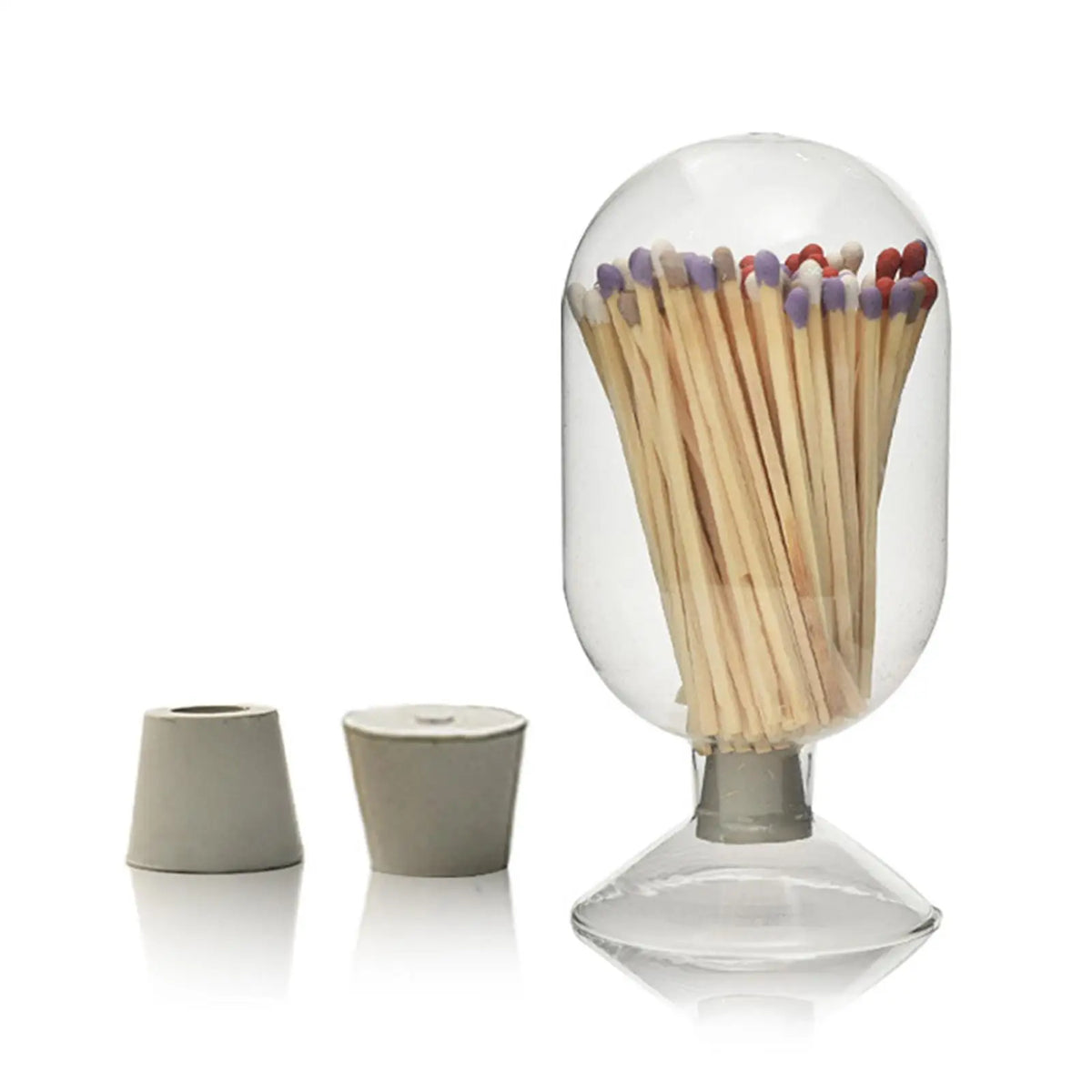 Matches Storage Bottle Accessories Multipurpose Decor Glass Storage Bottle Storage Jar for Home Bedroom Beside Bed Quake