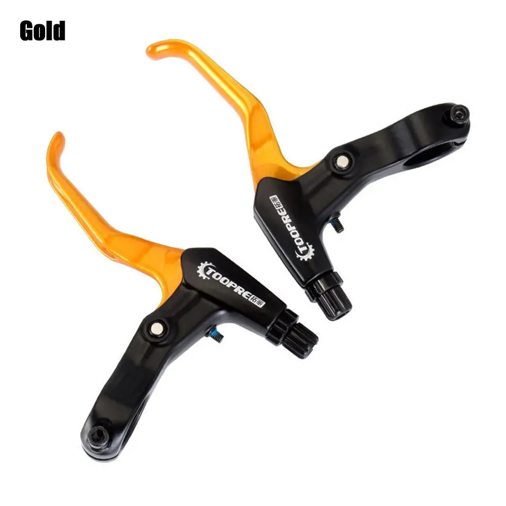 5 Colors Disc Brake Set Ultralight MTB Mountain Bike V/Disc Brake Lever Cycling Brake Levers BMX Brake Handle Quake Gold