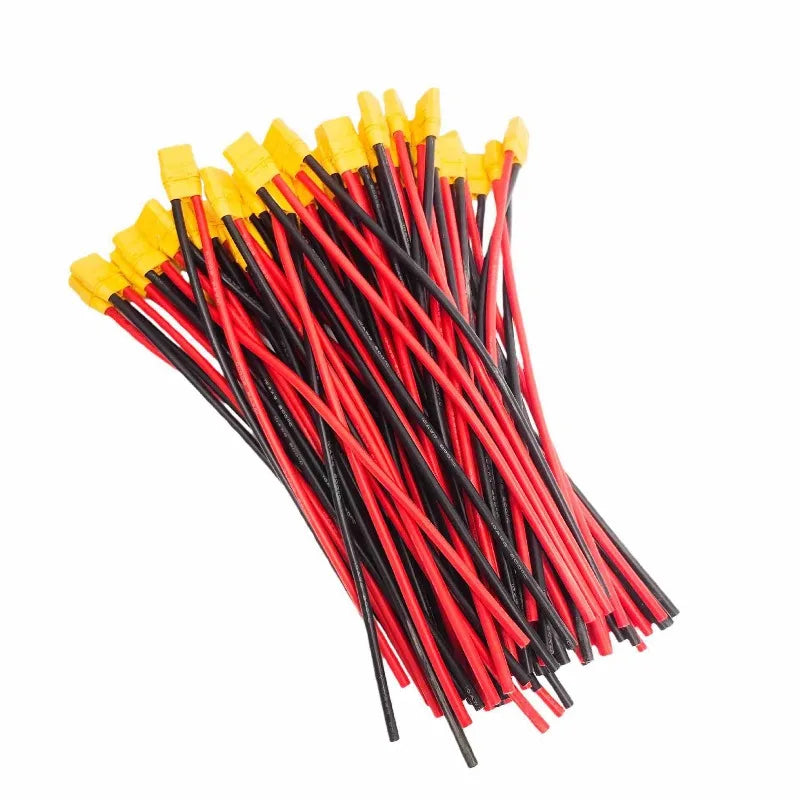 XT90 Plug to M6/8/10 Lug Terminal 10AWG Silicone Copper Wire High Amp Power Adapter Cable for RC FPV Drone Battery Power Supply Quake