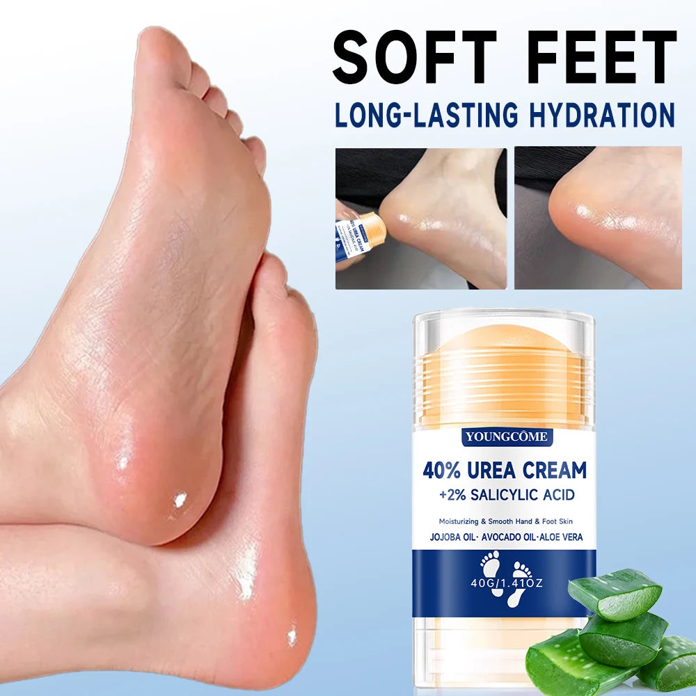 40% Urea Foot Cream +2% Salicylic Acid Moisturizing & Exfoliating, Cracked Heel Repair, Deep Hydration for Dry Feet Long protect Quake 1pcs