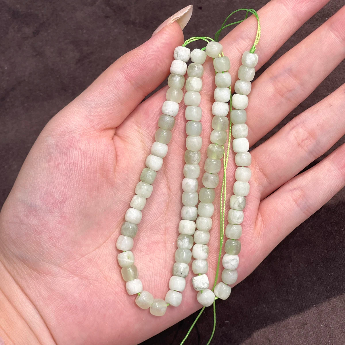Natural Stone Turquoise/Blue-Veins Stone Isolation Beads 5x6mm For Jewelry Making DIY Necklace Bracelet Chain Accessory Quake Green Tianhe 5x6mm