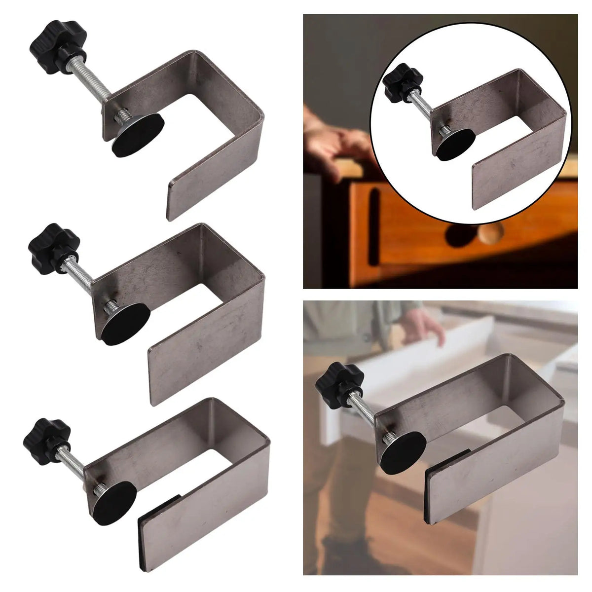 Drawer Fixing Clip,Steel Drawer Front Installation Clamps Heavy Duty Cabinet Installation Clamps,for Tables Desk Mount Quake