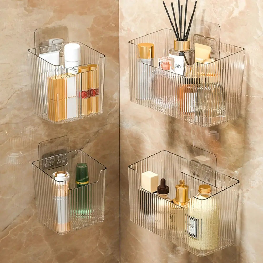 Acrylic Toilet Storage Rack High Quality Space Saving Wall Mounted Bathroom Shelf No-punch Luxury Kitchen Storage Organizer Quake