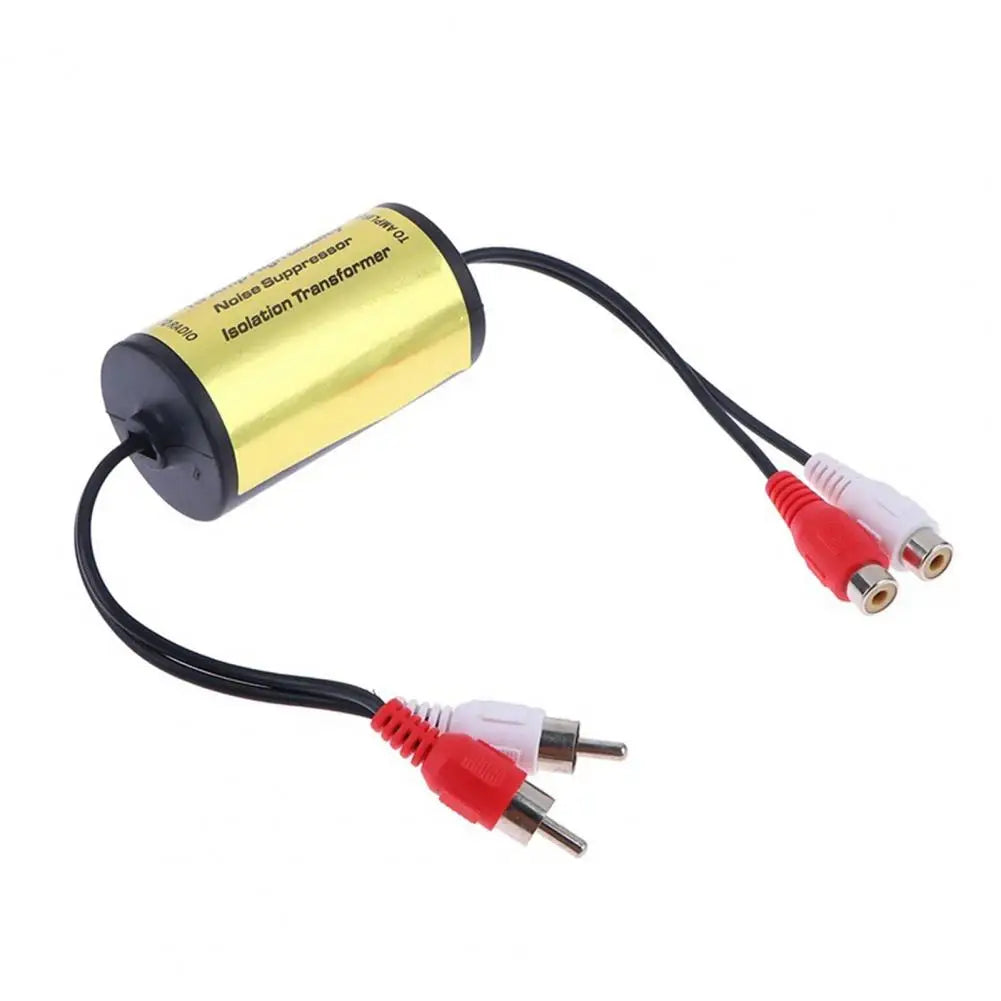 Audio Interference Filter Car Car Audio Noise Filter Ground Loop Isolator Engine Whine Eliminator Static Suppressor for Stereo Quake