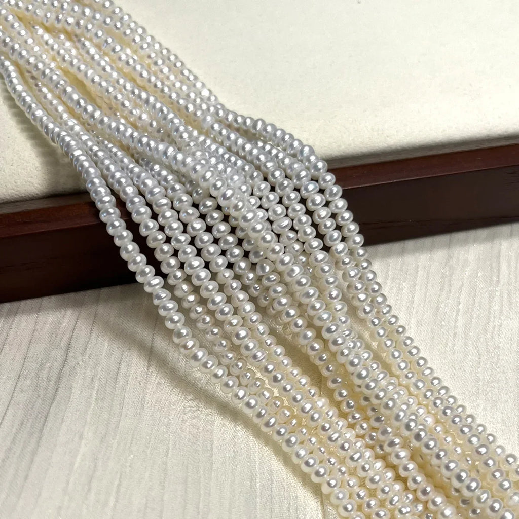Natural Freshwater Pearl Isolation Pearl 3-4mm For Jewelry Making DIY Necklace Earrings Bracelet Accessory Quake WHITE 3-4mm