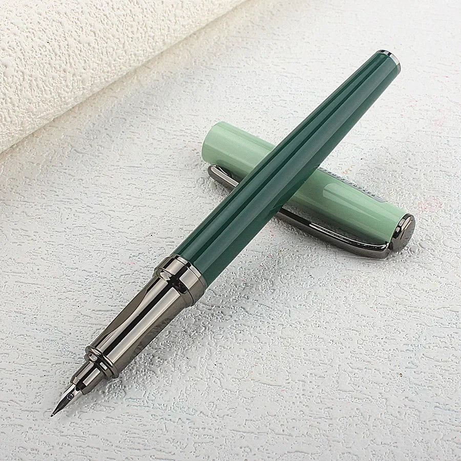 5016 Morandi Green Metal Fountain Pen Extra Fine / Fine Nib 0.38 mm Elegant Excellent Business Office Pen Quake