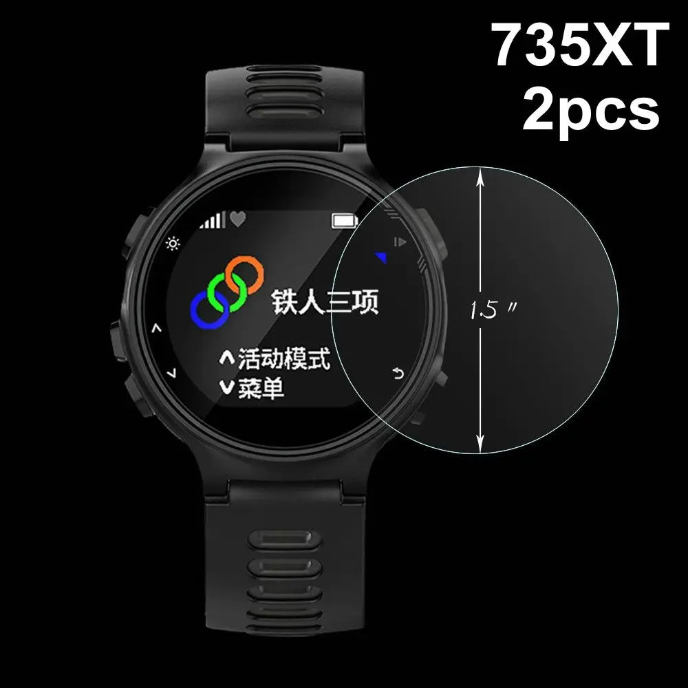 Premium Tempered Glass Screen Protectors Protective Film For Garmin Forerunner 235 225 735XT Quake 2pcs 735XT