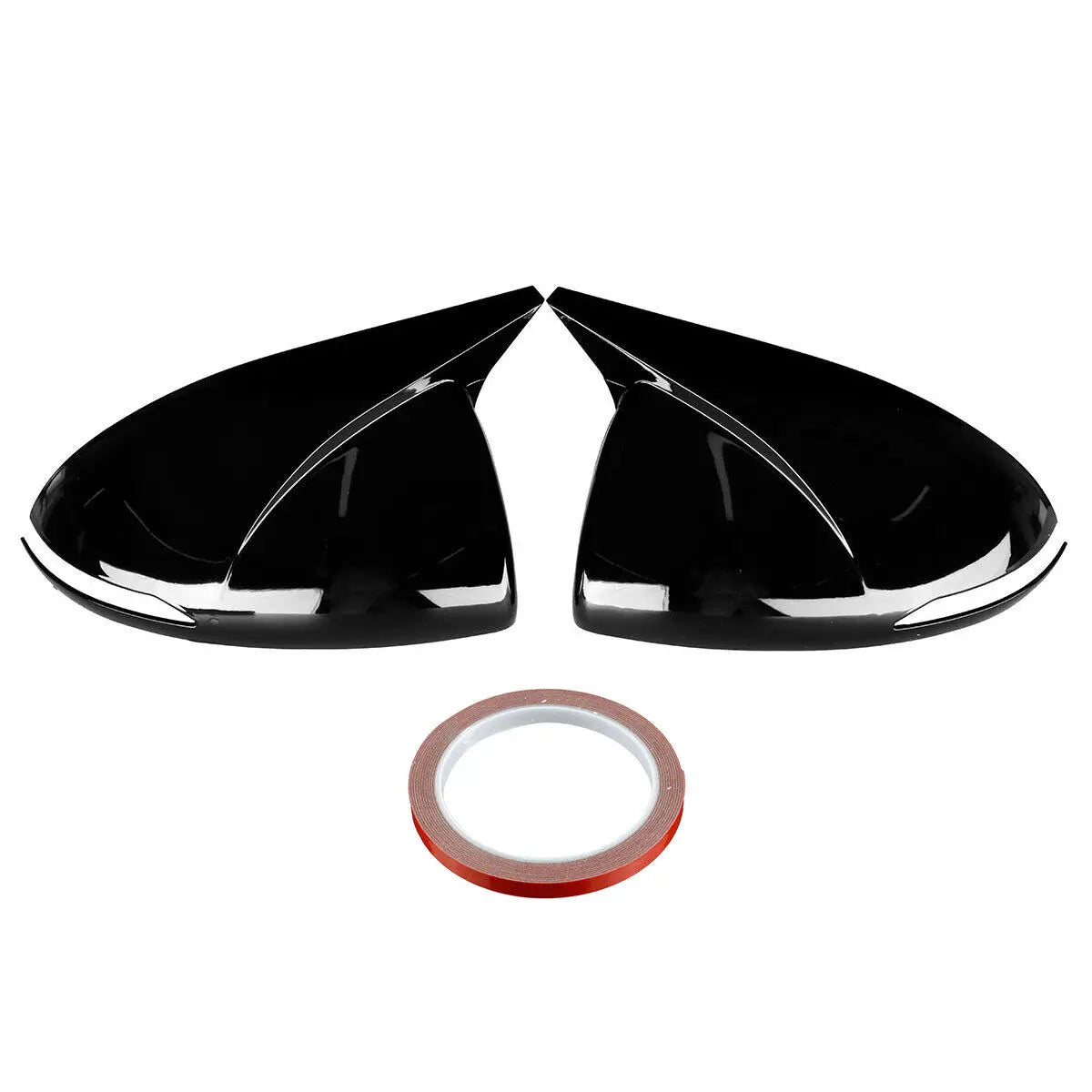 For Hyundai Sonata DN8 2020 2021 2022 Rearview Side Mirror Cover Wing Cap Exterior Door Rear View Case Trim Carbon Fiber Look Quake Gloss Black